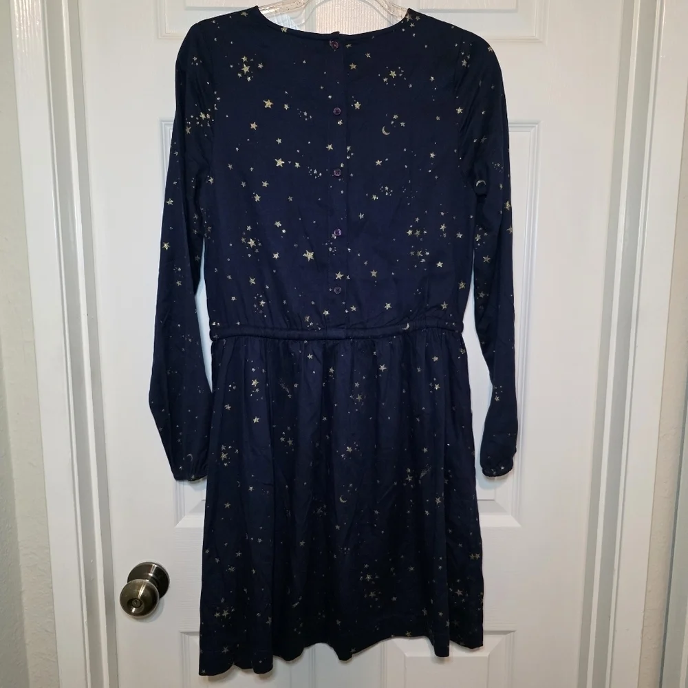 Johnnie B Boden Girls Dress Blue Stars Long Sleeve Size 15-16Y